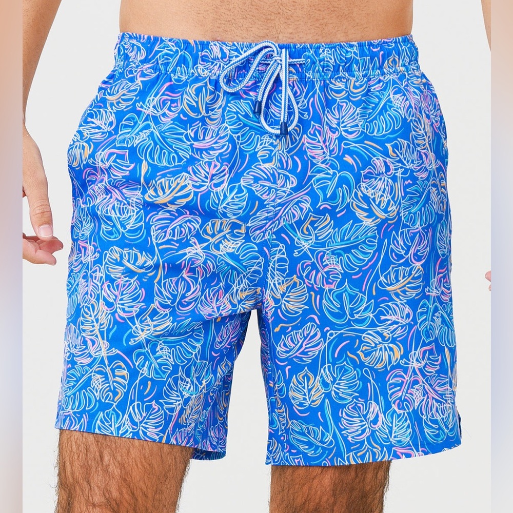 Peter Millar Seaside Monsters Magic Swim Trunks-Size XXL
